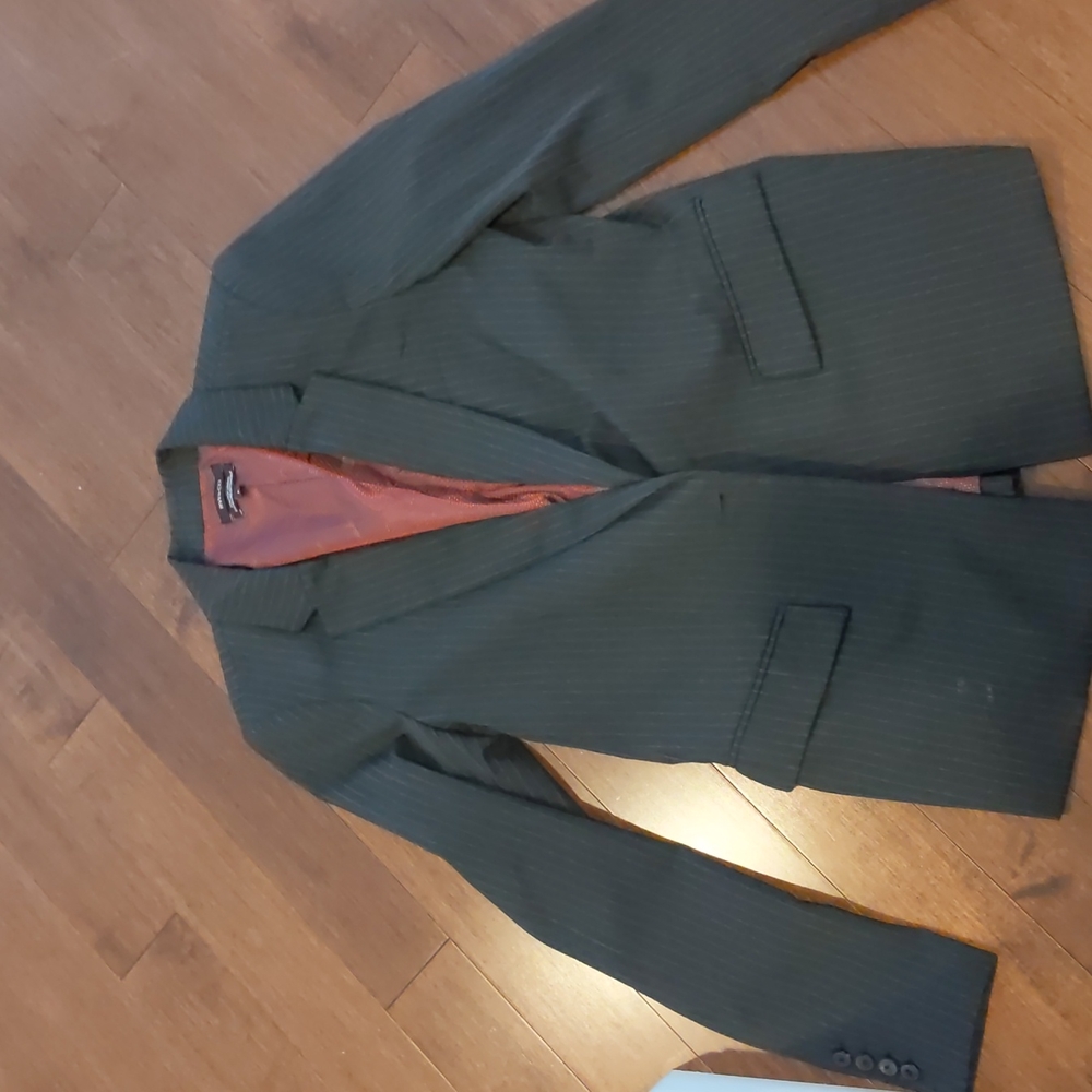 Pin stripe grey blazer jacket